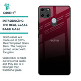 Wine Red Glass Case For Realme C25