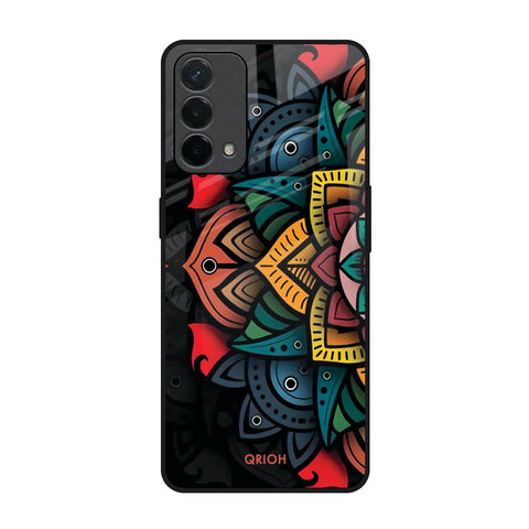 Retro Gorgeous Flower Oppo F19 Glass Back Cover Online