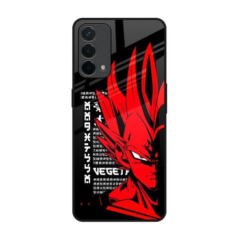 Red Vegeta Oppo F19 Glass Back Cover Online