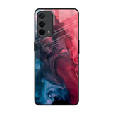 Blue & Red Smoke Oppo F19 Glass Back Cover Online