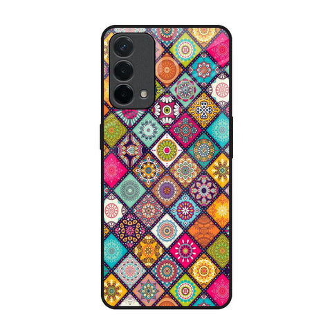 Multicolor Mandala Oppo F19 Glass Back Cover Online