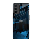 Polygonal Blue Box Oppo F19 Glass Back Cover Online