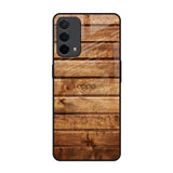 Wooden Planks Oppo F19 Glass Back Cover Online