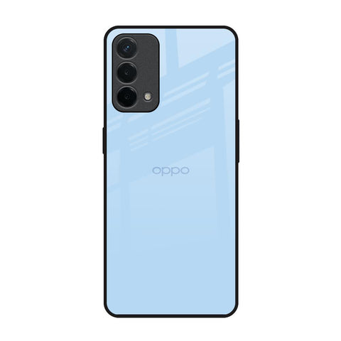 Pastel Sky Blue Oppo F19 Glass Back Cover Online