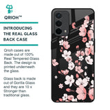 Black Cherry Blossom Glass Case for Oppo F19