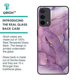 Purple Gold Marble Glass Case for Oppo F19