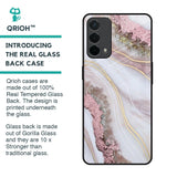 Pink & Gold Gllitter Marble Glass Case for Oppo F19