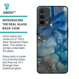 Blue Cool Marble Glass Case for Oppo F19