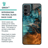 Golden Splash Glass Case for Oppo F19