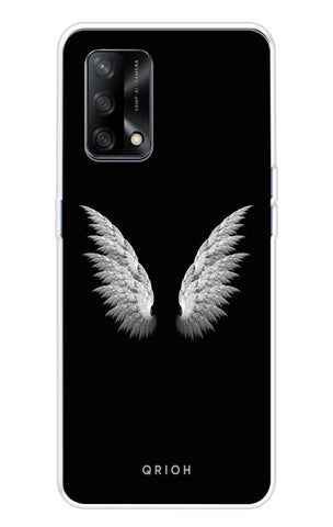 White Angel Wings Oppo F19 Back Cover