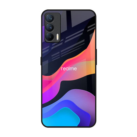 Colorful Fluid Realme X7 Glass Back Cover Online