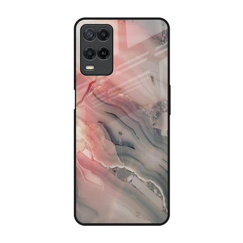 Pink And Grey Marble Oppo A54 Glass Back Cover Online