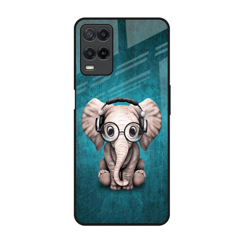 Adorable Baby Elephant Oppo A54 Glass Back Cover Online