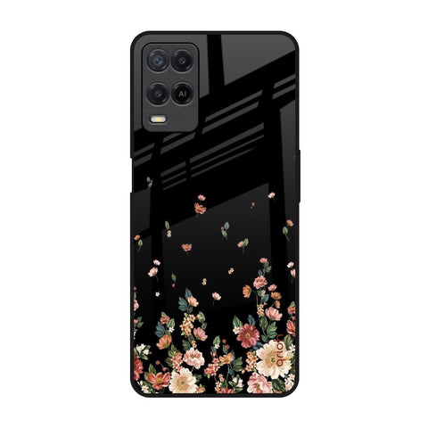 Floating Floral Print Oppo A54 Glass Back Cover Online