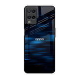 Blue Rough Abstract Oppo A54 Glass Back Cover Online