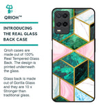 Seamless Green Marble Glass Case for Oppo A54