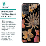 Lines Pattern Flowers Glass Case for Oppo A54