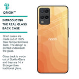 Orange Curve Pattern Glass Case for Oppo A54