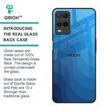 Blue Wave Abstract Glass Case for Oppo A54