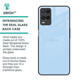 Pastel Sky Blue Glass Case for Oppo A54