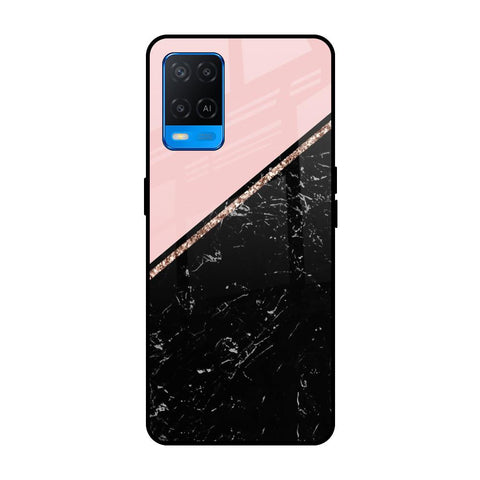 Marble Texture Pink Oppo A54 Glass Cases & Covers Online