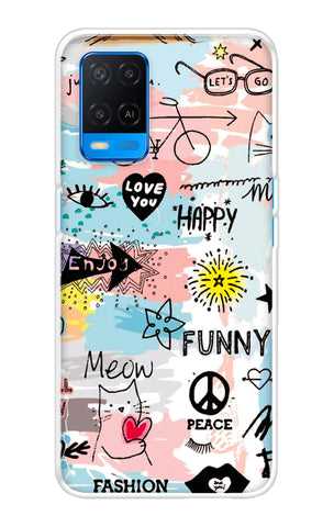 Happy Doodle Oppo A54 Back Cover