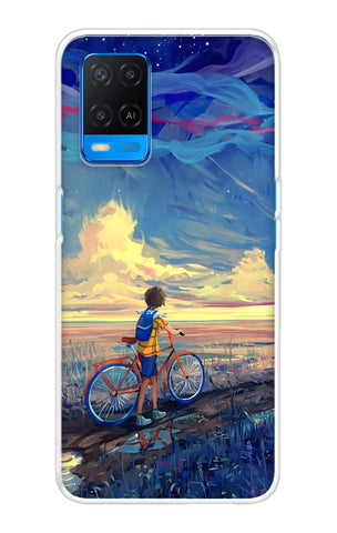 Riding Bicycle to Dreamland Oppo A54 Back Cover