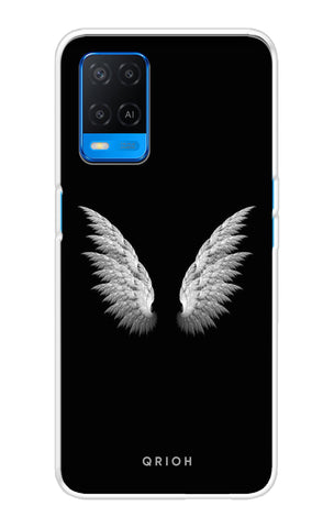 White Angel Wings Oppo A54 Back Cover