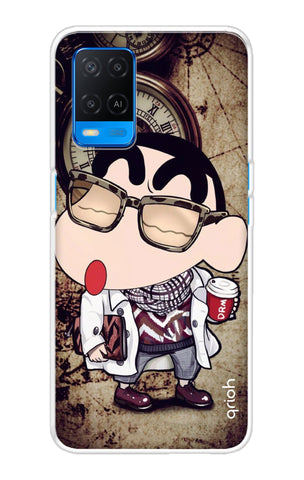 Nerdy Shinchan Oppo A54 Back Cover