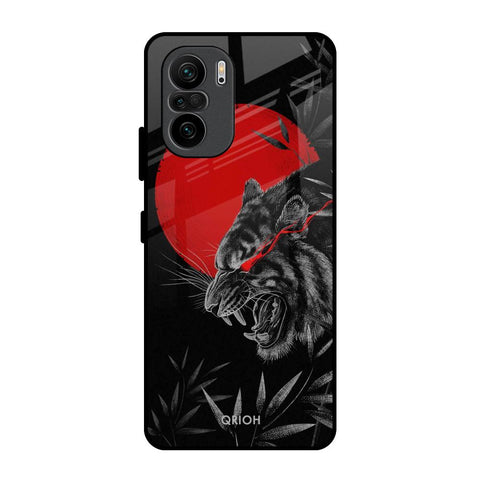Red Moon Tiger Mi 11X Glass Back Cover Online