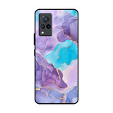 Alcohol ink Marble Vivo V21 Glass Back Cover Online