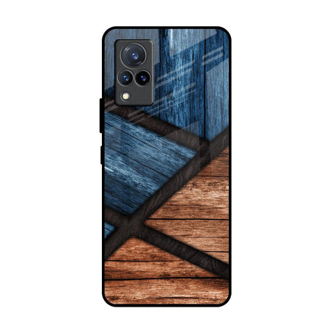 Wooden Tiles Vivo V21 Glass Back Cover Online