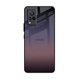 Grey Ombre Vivo V21 Glass Back Cover Online