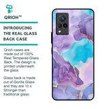 Alcohol ink Marble Glass Case for Vivo V21