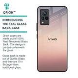 Golden Mauve Glass Case for Vivo V21