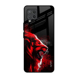 Red Angry Lion Samsung Galaxy M42 Glass Back Cover Online