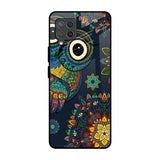 Owl Art Samsung Galaxy M42 Glass Back Cover Online