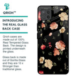 Black Spring Floral Glass Case for Samsung Galaxy M42