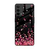 Heart Rain Fall Oppo A74 Glass Back Cover Online