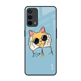 Adorable Cute Kitty Oppo A74 Glass Back Cover Online