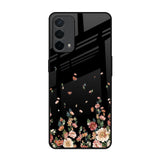 Floating Floral Print Oppo A74 Glass Back Cover Online