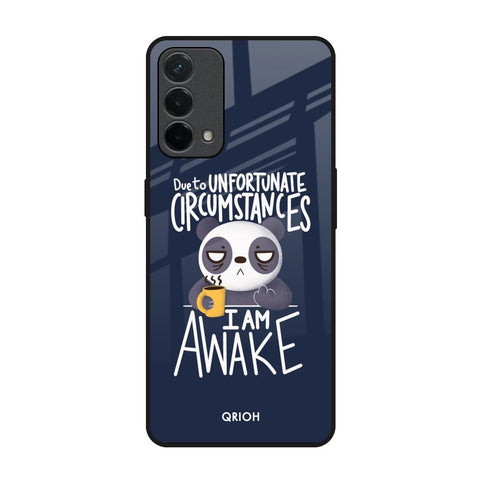 Struggling Panda Oppo A74 Glass Back Cover Online