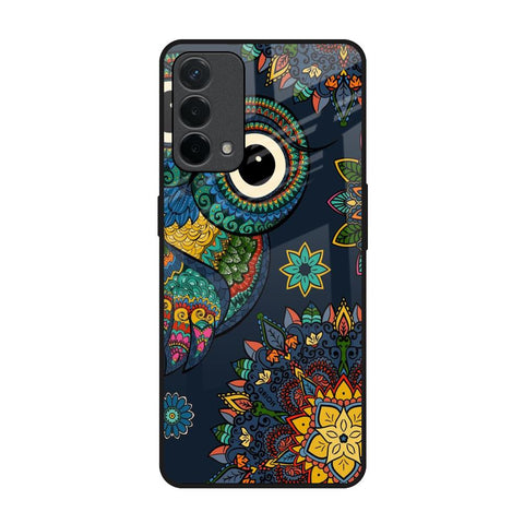 Owl Art Oppo A74 Glass Back Cover Online