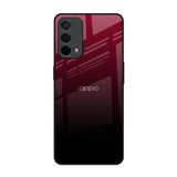 Wine Red Oppo A74 Glass Back Cover Online