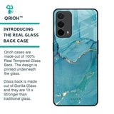 Blue Golden Glitter Glass Case for Oppo A74