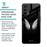 White Angel Wings Glass Case for Oppo A74