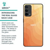 Orange Curve Pattern Glass Case for Oppo A74