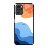 Wavy Color Pattern Redmi Note 10S Glass Back Cover Online