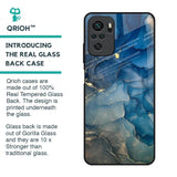 Blue Cool Marble Glass Case for Redmi Note 10S