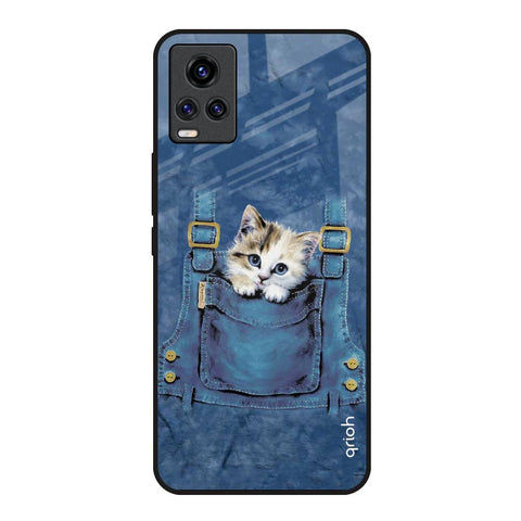 Kitty In Pocket Vivo Y73 Glass Back Cover Online